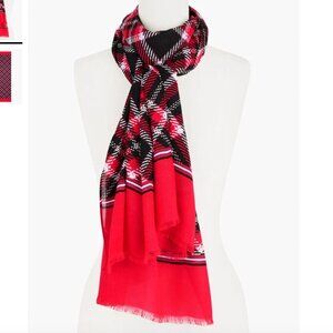 Talbots Women’s Nutcracker Plaid Oblong Scarf